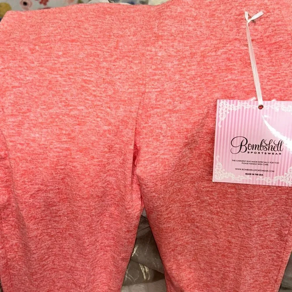 Bombshell sportswear sock leggings nwt orange sz m - Picture 3 of 5